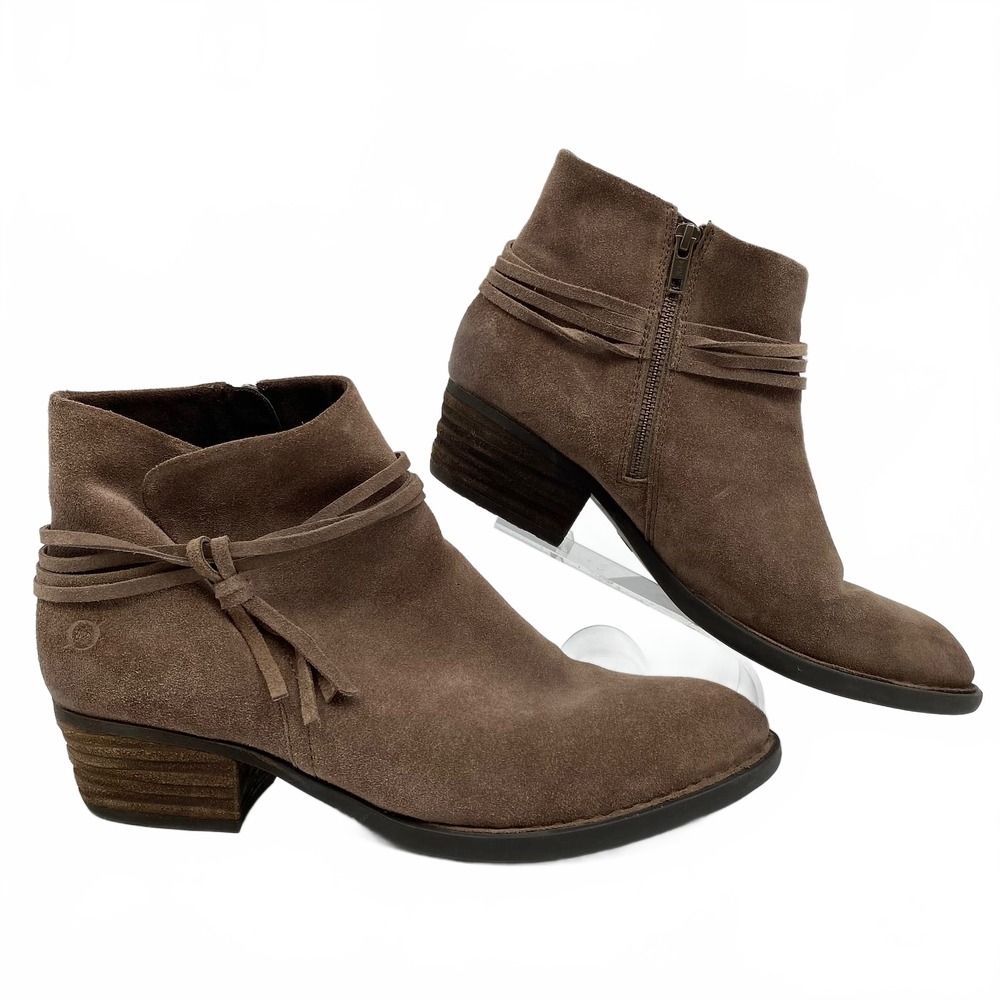 Born Beige Ankle Boots Size 11
